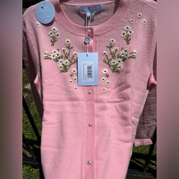 Hill House Audrey Embroidered Cardigan NWT - Picture 10 of 12